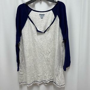 NWOT navy and cream and green and cream baseball tees